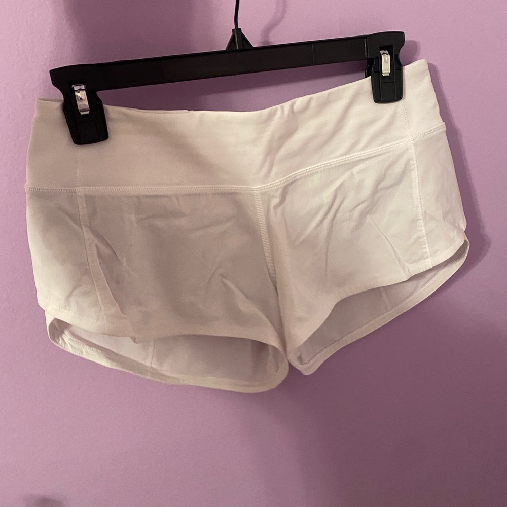Lululemon speed up shorts 2.5inches, white